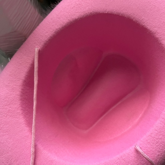 Pink Cowboy Cowgirl Hat with Feather and Tiara NWOT - Picture 5 of 7